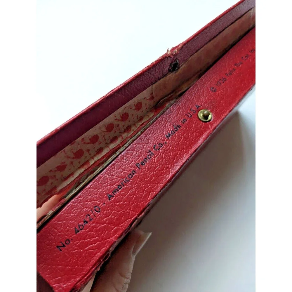 Vintage 1936 Felix the Cat Pencil Case Box Jazz Marching Band American Pencil Co